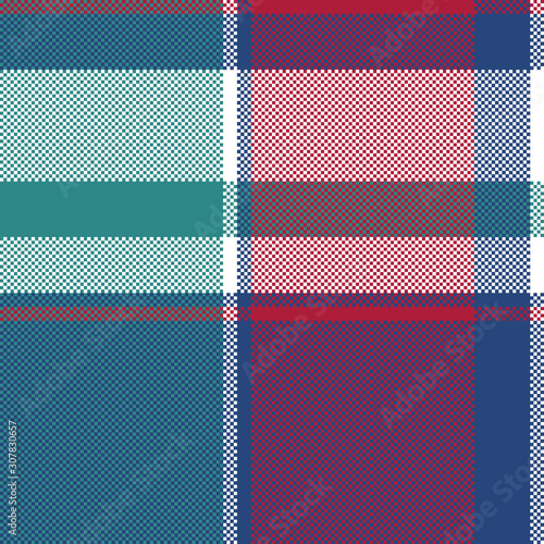 Abstract asymmetrical check plaid seamless pattern