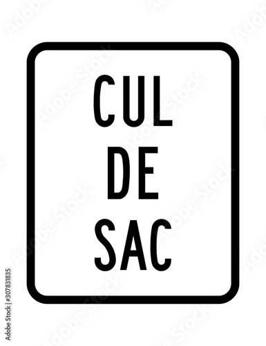 Cul de sac road sign © Ricochet64