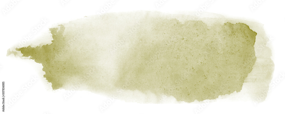Fototapeta premium Abstract watercolor background hand-drawn on paper. Volumetric smoke elements. Yellow-Gray color. For design, web, card, text, decoration, surfaces.