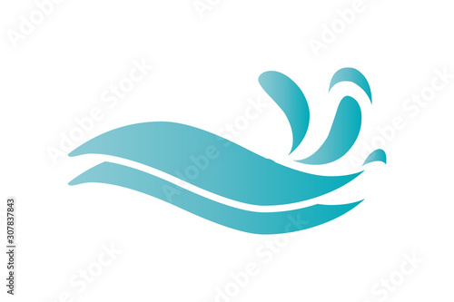 Fototapeta Naklejka Na Ścianę i Meble -  water wave icon. water drop sign. vector illustration elements