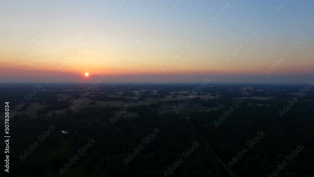 aerial view of morning mist aerial view of morning mist