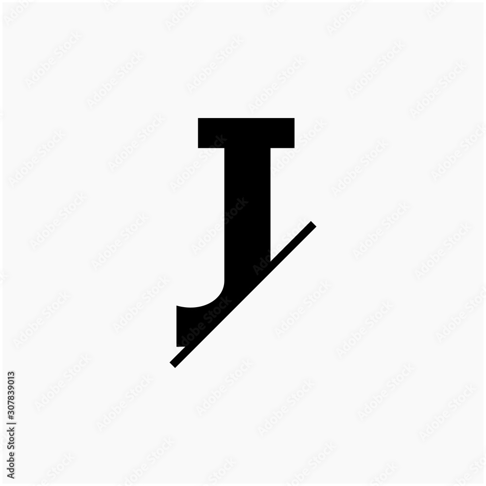 J Letter Logo Design with Creative Cut. simple design. graphic elegant and unique sliced design template Vector. - vector shadow J Letter Logo Design with Creative Cut. simple design. graphic elegant and unique sliced design template Vector. - vector shadow