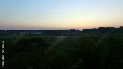 Wallpaper Mural aerial view of morning mist Torontodigital.ca