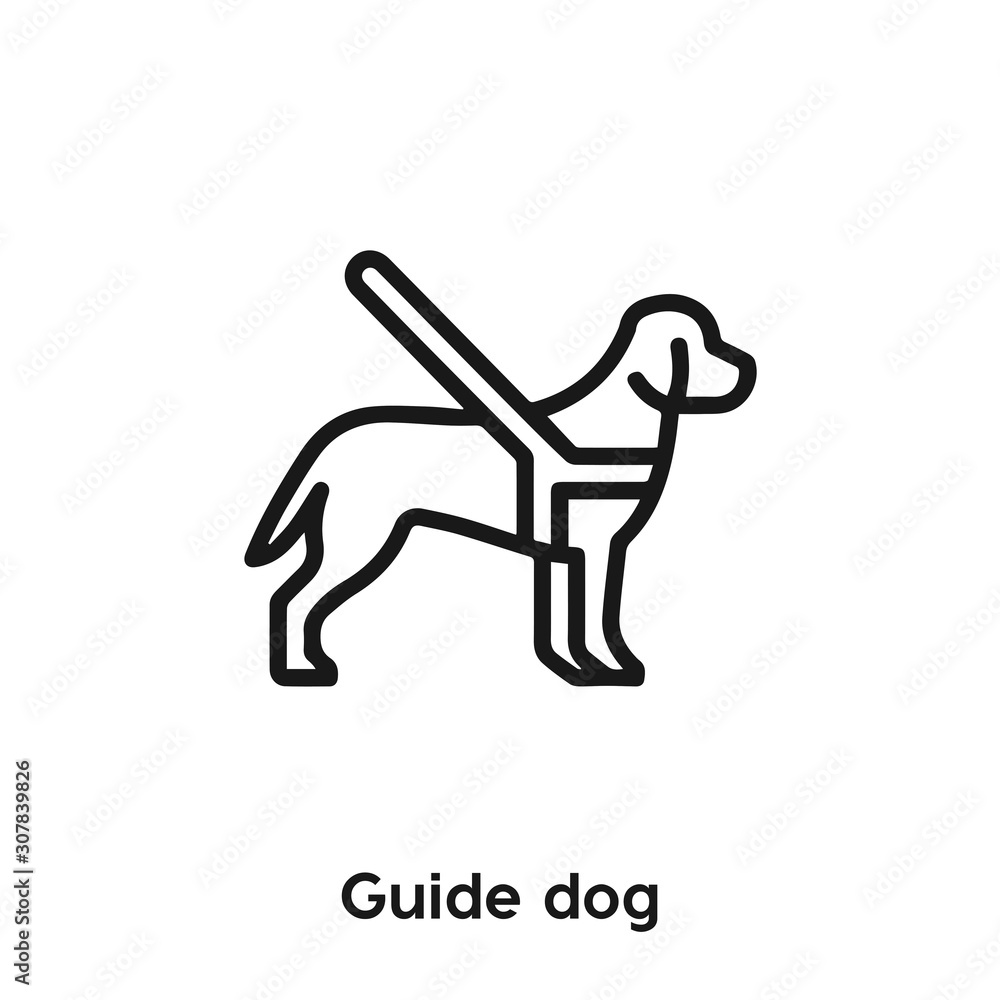 Guide Dog Icon Vector Guide Dog Icon Vector Symbol Illustration Guide Dog Icon Vector Guide Dog Icon Vector Symbol Illustration