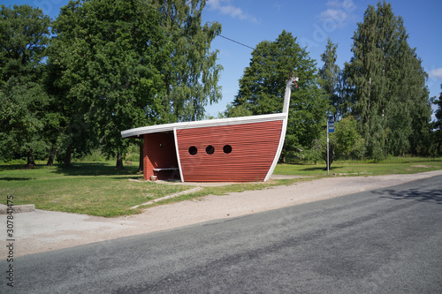 Estonia: July, 2018 - bus stop in Kabli photo