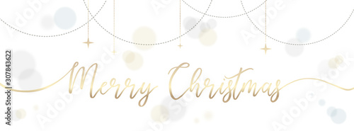 Cover for social with Calligraphic writing of Merry Christmas