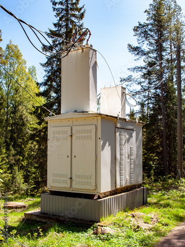 Current transformer in the forest.