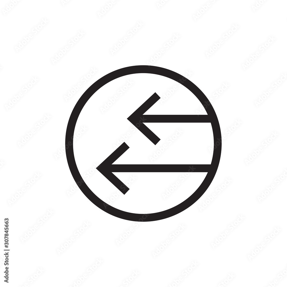 Circle arrow left two icon vector isolated on background. Trendy web symbol. Pixel perfect. illustration EPS 10. - Vector. Circle arrow left two icon vector isolated on background. Trendy web symbol. Pixel perfect. illustration EPS 10. - Vector.