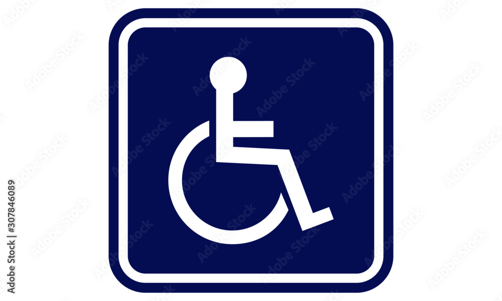 Handicap sign. Handicap disabled sign - obrazy, fototapety, plakaty 