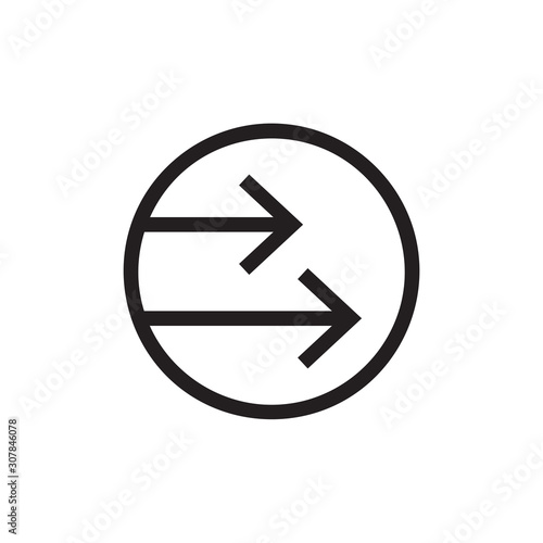 Free Download Circle arrow right two icon vector isolated on background. Trendy web symbol. Pixel perfect. illustration EPS 10. - Vector. - GFXLoad
