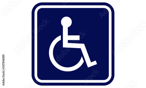 Print op canvas Handicap sign. Handicap disabled sign