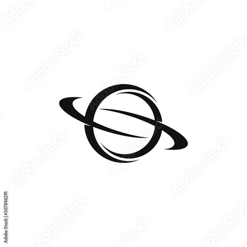 vector sign of saturn planet icon illustration design 
