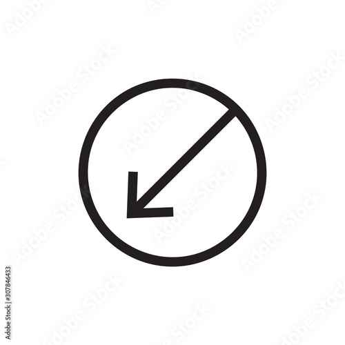 Free Download Connect arrow down left icon vector isolated on background. Trendy web symbol. Pixel perfect. illustration EPS 10. - Vector. - GFXLoad