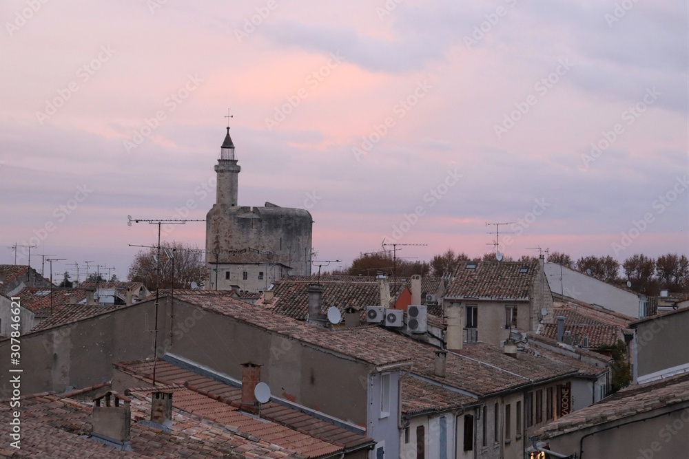 La tour de Constance dans le village de Aigues Mortes - Département du Gard - Languedoc Roussillon - Région Occitanie - France - Construite au 13 ème siècle - Vue extérieure