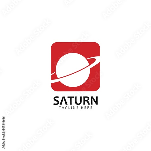 vector sign of saturn planet icon illustration design 