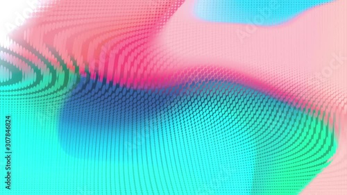 Abstract blurred transparency dot mosaic movie, glowing gradient magical waves. Background for Youtube, opener, Christmas theme, holiday, party, clubs, event, music clips, advertising footage.