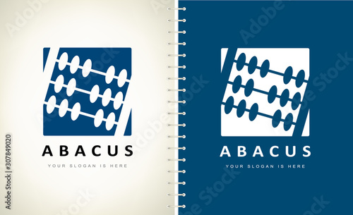 Abacus logo vector. Design illustration.