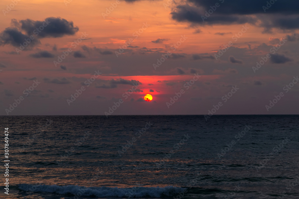 Sunset light and beautiful clouds on background Sunset light and beautiful clouds on background