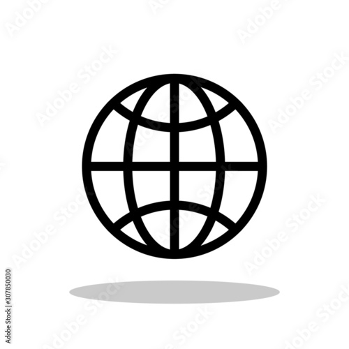Global icon in trendy flat style. Internet   Network   Global technology symbol for your web site design  logo  app  UI Vector EPS 10. 