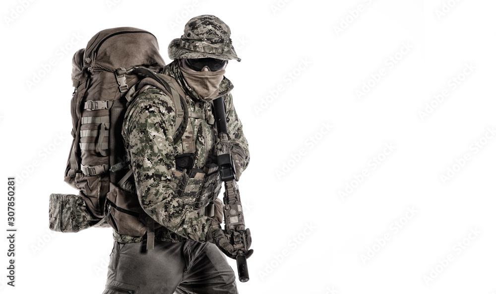 Army special forces soldier isolated studio shoot Army special forces soldier isolated studio shoot