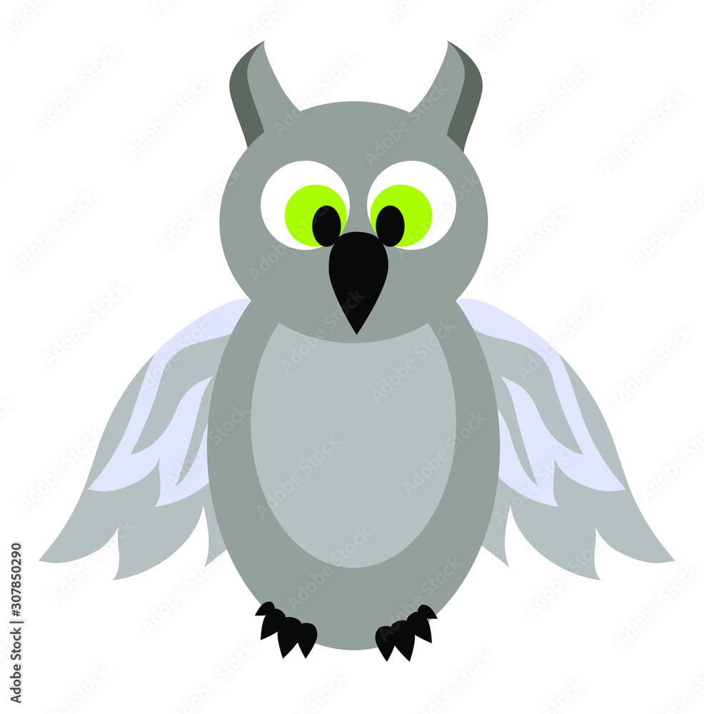 Obraz premium Owl vector illustration isolated on white background..