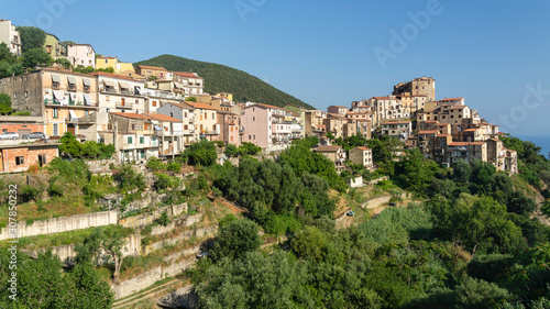 Panoramic view of Pisciotta  Southern Italy