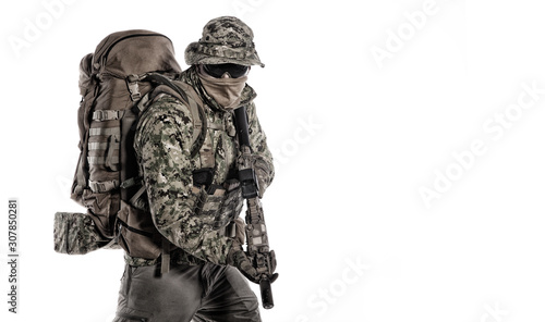 Army special forces soldier isolated studio shoot © Getmilitaryphotos
