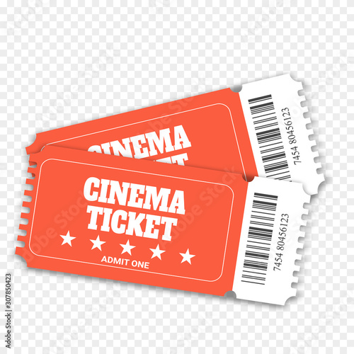 Two cinema vector tickets