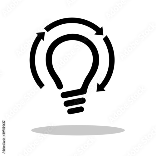 Innovation icon in trendy flat style. Light Bulb / Idea / Creativity symbol for your web site design, logo, app, UI Vector EPS 10.