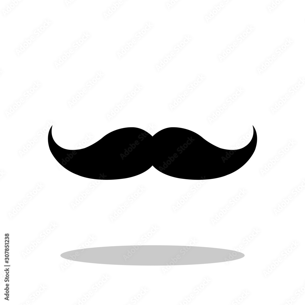 Mustache icon in trendy flat style. Man / Barber / Manhood symbol for your web site design, logo, app, UI Vector EPS 10. - Vector Mustache icon in trendy flat style. Man / Barber / Manhood symbol for your web site design, logo, app, UI Vector EPS 10. - Vector