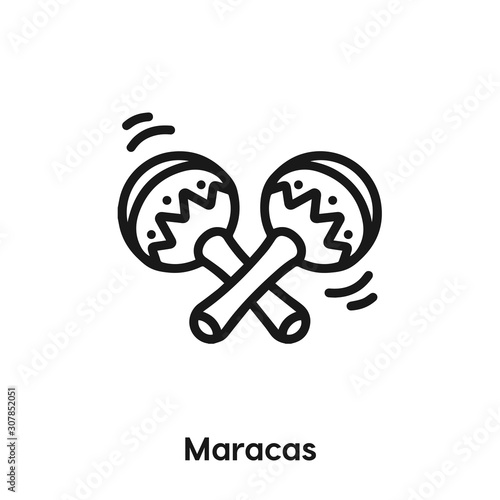 maracas icon vector sign symbol
