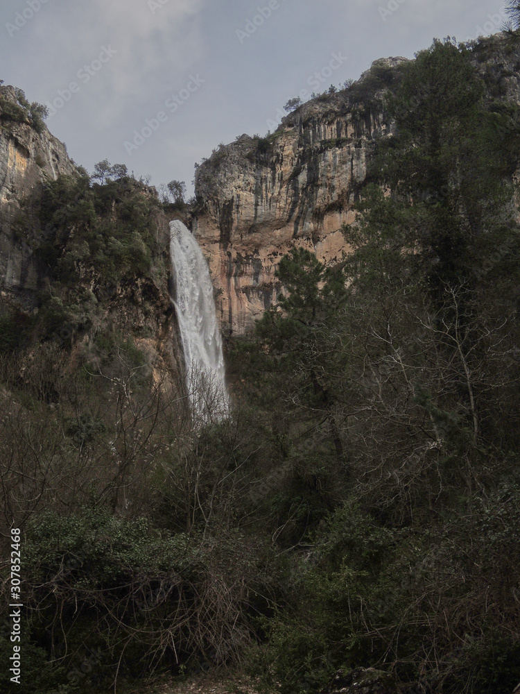 The waterfall of Chorrogil in the Natural Park of the Sierra de Cazorla, Segura and Las Villas. In Jaén, Andalusia. Spain