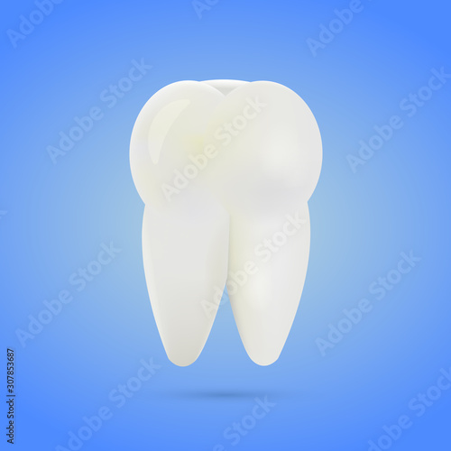 Tooth on isolated background - vector illustration