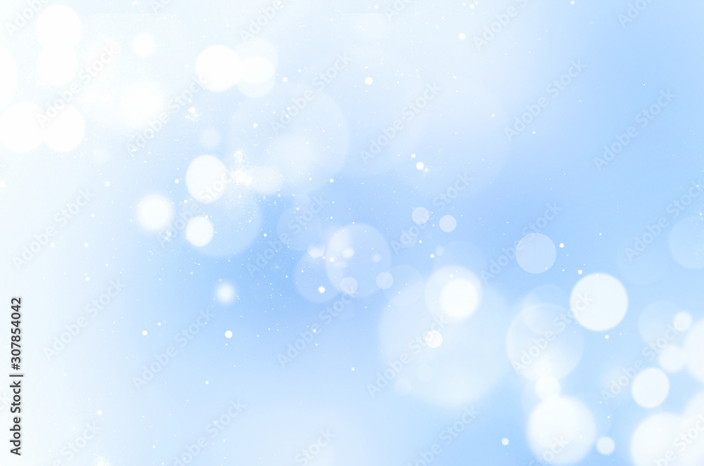 Abstract blue bokeh background,blurred lights backdrop.