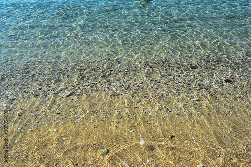 water on the beach