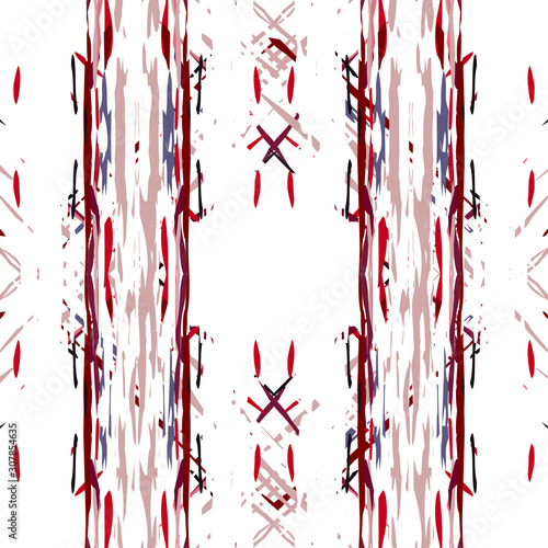 Ikat, Tie Dye. Batik, Hand Drawn Seamless 