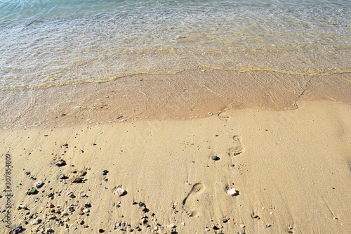footprints in sand