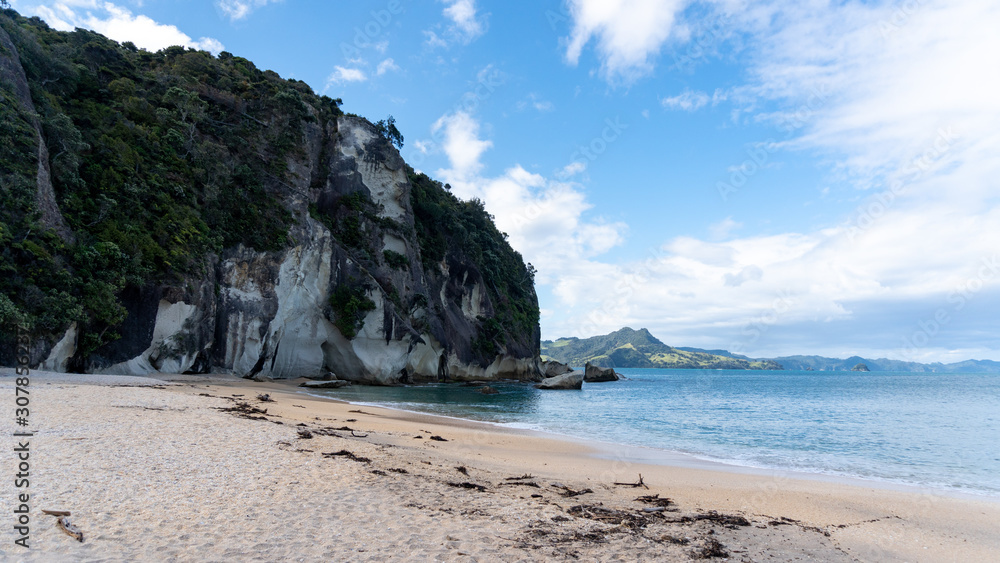 View of Lonely Bay Beach in Coromandel Peninsula, New Zealand