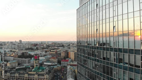 Kyiv, Ukraine. Famous travel destination Eastern Europe country. Video 4k footage. Aerial drone top vie.