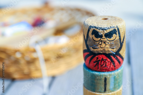 daruma otoshi - traditional japanese toy