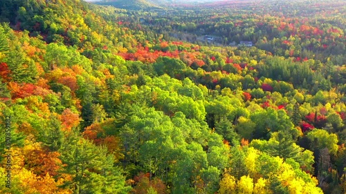 Incomparable Autumn Scenery, Forests and Cliffs of Michigan's Upper Peninsula, Keweenaw Peninsula, Fall Colors, Aerial Drone View