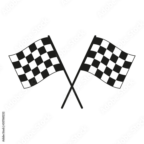 Racing flag. Simple vector illustration