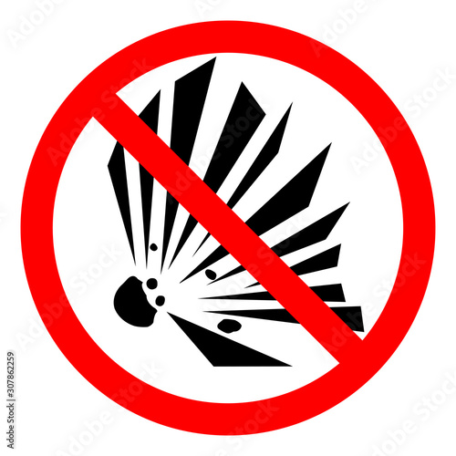 Danger Explosive Material Symbol, Vector Illustration, Isolate White On Background Label. EPS10