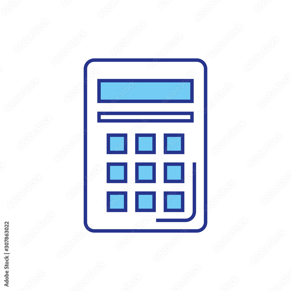 Calculator design, Tool mathematics finance device electronic education and office theme Vector illustration Calculator design, Tool mathematics finance device electronic education and office theme Vector illustration