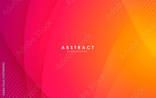 Abstract modern background gradient color. Yellow and pink gradient with halftone decoration.