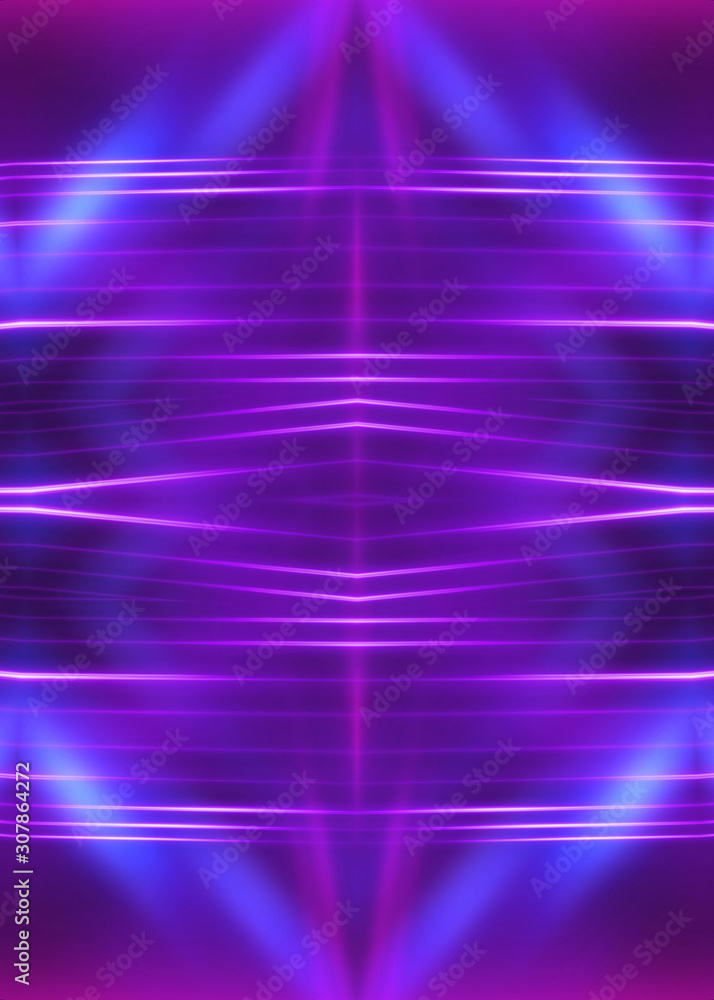Dark abstract background with neon lines, glow. Bright neon glow Dark abstract background with neon lines, glow. Bright neon glow
