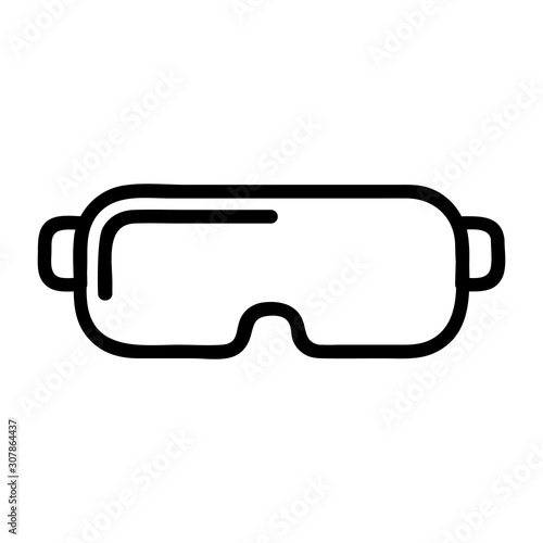 glasses are a night vector icon. Thin line sign. Isolated contour symbol illustration