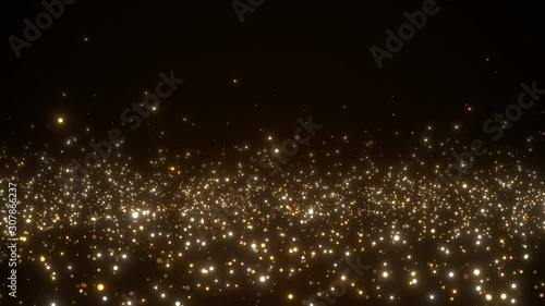 wedding gold particles dust abstract motion background photo