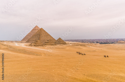 Greats pyramids in Giza Cairo egypt