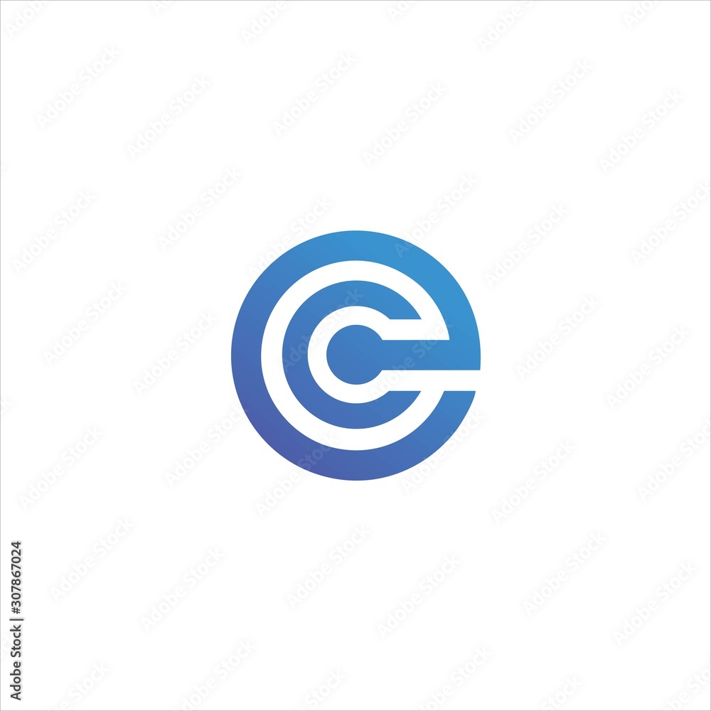 Ec brush letter logo design creative brushed vector Ec brush letter logo design creative brushed vector